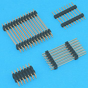 W328D 2.54mm(0.1") Pin Header Double Plastic Base - DIP type